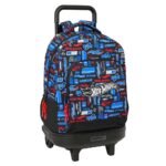 Mochila Hot Wheels con Ruedas Extraíble Compacta Multicolor