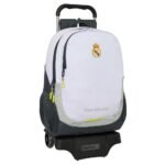 Real Madrid Equip. 25/26 Mochila con Carro BLANCA Oficial SAFTA