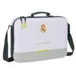 LaLiga Real Madrid Equip. 25/26 Cartera Extraescolares Blanca Oficial