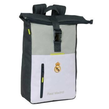 Mochila Solapa Real Madrid Equip. 25/26 para Portátil 15,6'' BLANCO