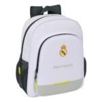 Real Madrid Equip. 25/26 Mochila Junior Adapt. Carro Blanca SAFTA Oficial