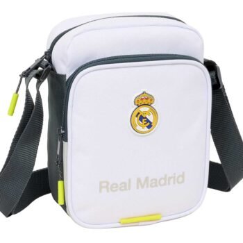Real Madrid Equip. 25/26 Bandolera Pequeña Blanca SAFTA Oficial