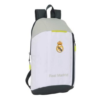 Real Madrid Equip. 25/26 Mini Mochila Oficial Blanca Cremallera Vertical