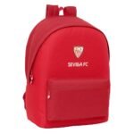 Sevilla FC Mochila Doble Portátil 15,6" USB Antirrobo Roja SAFTA