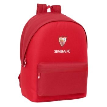 Sevilla FC Mochila Doble Portátil 15,6" USB Antirrobo Roja SAFTA