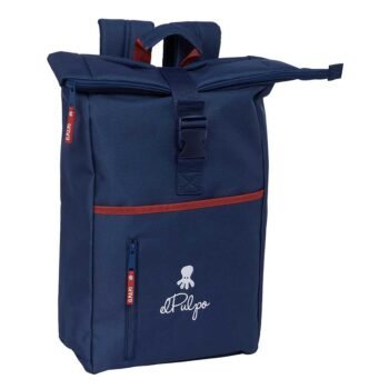 Mochila El Pulpo Solapa Portátil 15,6'' Oficial SAFTA Azul/Azul Marino