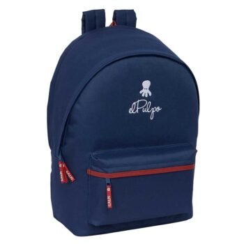 El Pulpo Mochila Doble Portátil 15,6" USB Ergonómica - Azul Marino