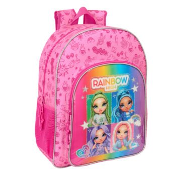 Mochila Rainbow High Shine Escolar Adaptable a Carro Multicolor SAFTA