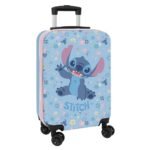 Lilo & Stitch Maleta Trolley Cabina 20" Stitch Happy Celeste