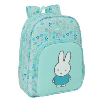 Miffy Friends Mochila Escolar Adaptable Carro Reciclada Azul Pastel SAFTA