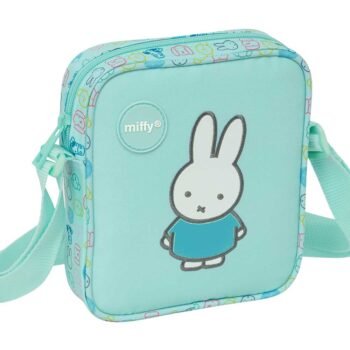 Miffy Friends Bolsito Bandolera Reciclado Repelente Agua Azul y Pastel