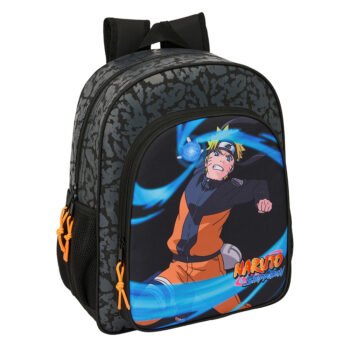 Mochila Naruto Junior Adaptable Carro NEGRO SAFTA Oficial