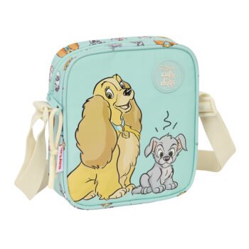 Cats & Dogs Bolsito Bandolera Escolar Ajustable SAFTA Azul Pastel
