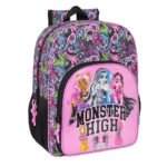 Monster High "Drama" Mochila Escolar Adaptable a Carro MULTICOLOR