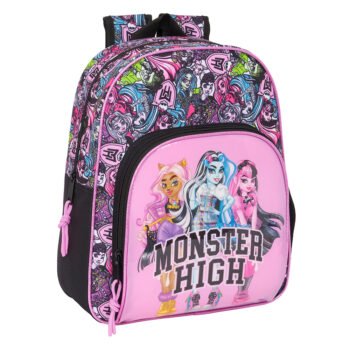 Mochila Escolar Monster High Drama Adapt. Carro MULTICOLOR SAFTA