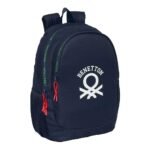 Benetton "Together" Mochila Escolar Adapt. Carro Azul SAFTA