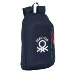 Benetton Together Mini Mochila Infantil Cremallera Vertical Azul Marino