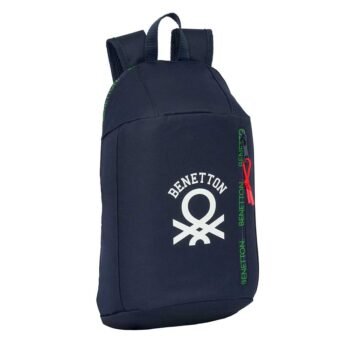 Benetton Together Mini Mochila Infantil Cremallera Vertical Azul Marino