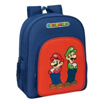 Super Mario "Mamma Mia" Mochila Preescolar Adaptable Carro ROJO/AZUL