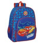 Mochila Cars Adaptable a Carro MULTICOLOR Escolar SAFTA Oficial
