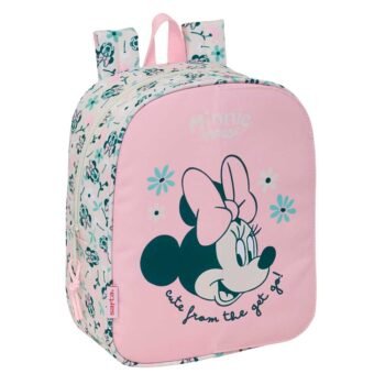 Disney Minnie Mouse Minty Mochila Guarderia Rosa Adaptable Carro SAFTA