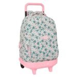 Mochila Grande con Ruedas Compact Disney Minnie Mouse Minty Rosa Floral