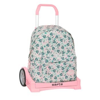 Disney Minnie Mouse "Minty" Mochila Escolar con Carro Extraíble Rosa Floral