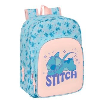 Mochila Infantil Disney Lilo & Stitch Ohana Adaptable Carro Azul Claro