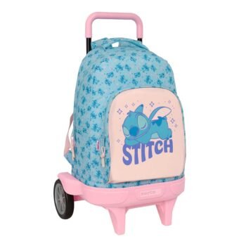 Disney Lilo & Stitch 'Ohana' Mochila con Ruedas Extensible Azul Claro