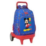 Mochila con Ruedas Disney Mickey "Today" Extensible Azul SAFTA