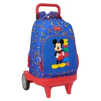 Mochila con Ruedas Disney Mickey "Today" Extensible Azul SAFTA