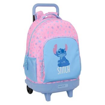 Disney Lilo & Stitch Stitch Bright Mochila con Ruedas Extraíble Rosa Claro