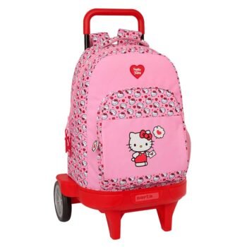 Hello Kitty Mochila con Ruedas Extensible Compact Rosa SAFTA Oficial