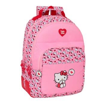 Mochila Doble Adaptable a Carro Hello Kitty Rosa