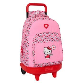 Mochila con Ruedas Extraíble Hello Kitty Compact Rosa SAFTA