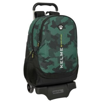 Kelme Camo Mochila Juvenil Verde/Negro con Carro Extraíble