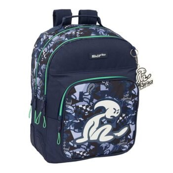 Mochila Escolar Doble El Niño Navy Adaptable a Carro Azul Marino SAFTA