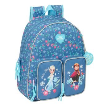 Mochila Infantil Disney Frozen AZUL Adaptable Carro SAFTA Niñas Preescolar