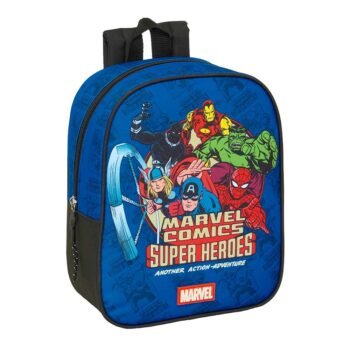 Mochila Guardería Marvel Avengers Adaptable Carro Azul/Negro