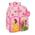 Mochila Infantil Disney Princesas Rosa Adaptable Carro SAFTA
