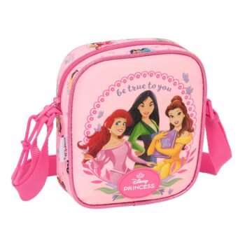 Bolsito Bandolera Disney Princesas Rosa SAFTA Ajustable | Ideal Escolar Niñas