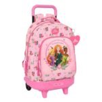Mochila Escolar Princesas Disney Rosa con Ruedas Extraíble SAFTA