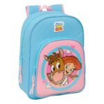 Mochila Escolar Toy Story Jessie Adaptable a Carro SAFTA Azul/Rosa