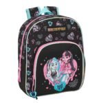 Mochila Escolar Monster High Adaptable Carro Negra SAFTA Oficial