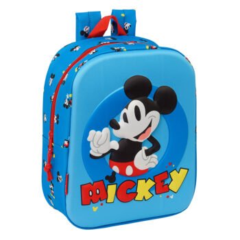 Disney Mickey Mouse 3D Mochila Guarderia Azul SAFTA Original