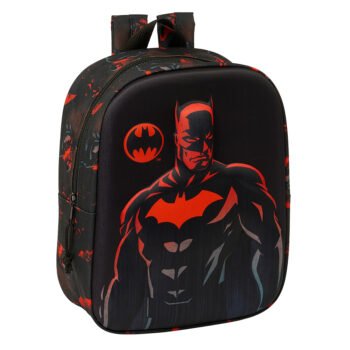 Mochila Guardería 3D Batman NEGRA DC Comics SAFTA Oficial