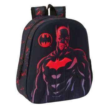 Mochila Infantil Batman 3D NEGRA Oficial DC SAFTA - SuperMochilas