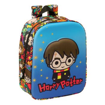 Mochila Guarderia Harry Potter 3D Oficial SAFTA Azul/Multicolor