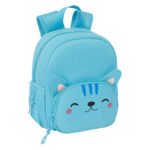 Mochila Safta Gato Neopreno Preescolar Azul/Claro | Articulos Safta