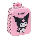 Mochila Kuromi 3D Guardería Oficial SAFTA Rosa